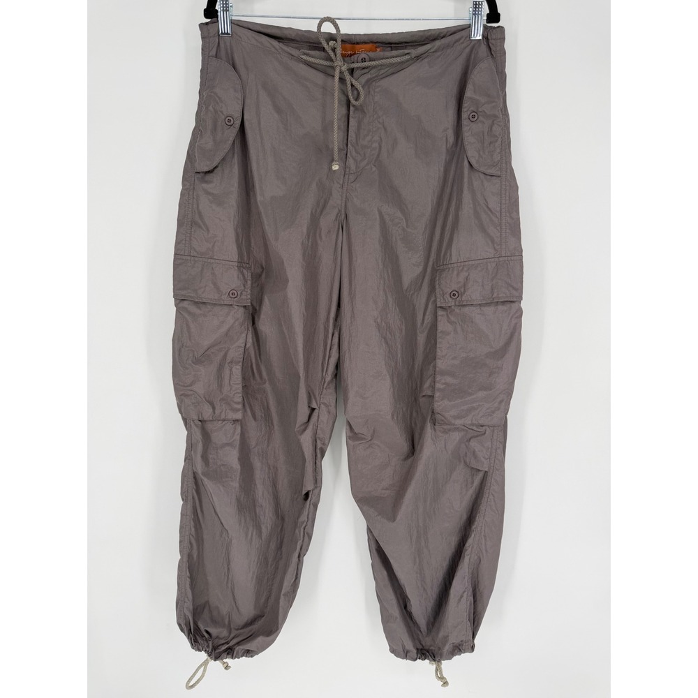 BEIGE‎ BOTANY NYLON CARGO PARACHUTE PANTS GREY S/M STREETWEAR GORPCORE